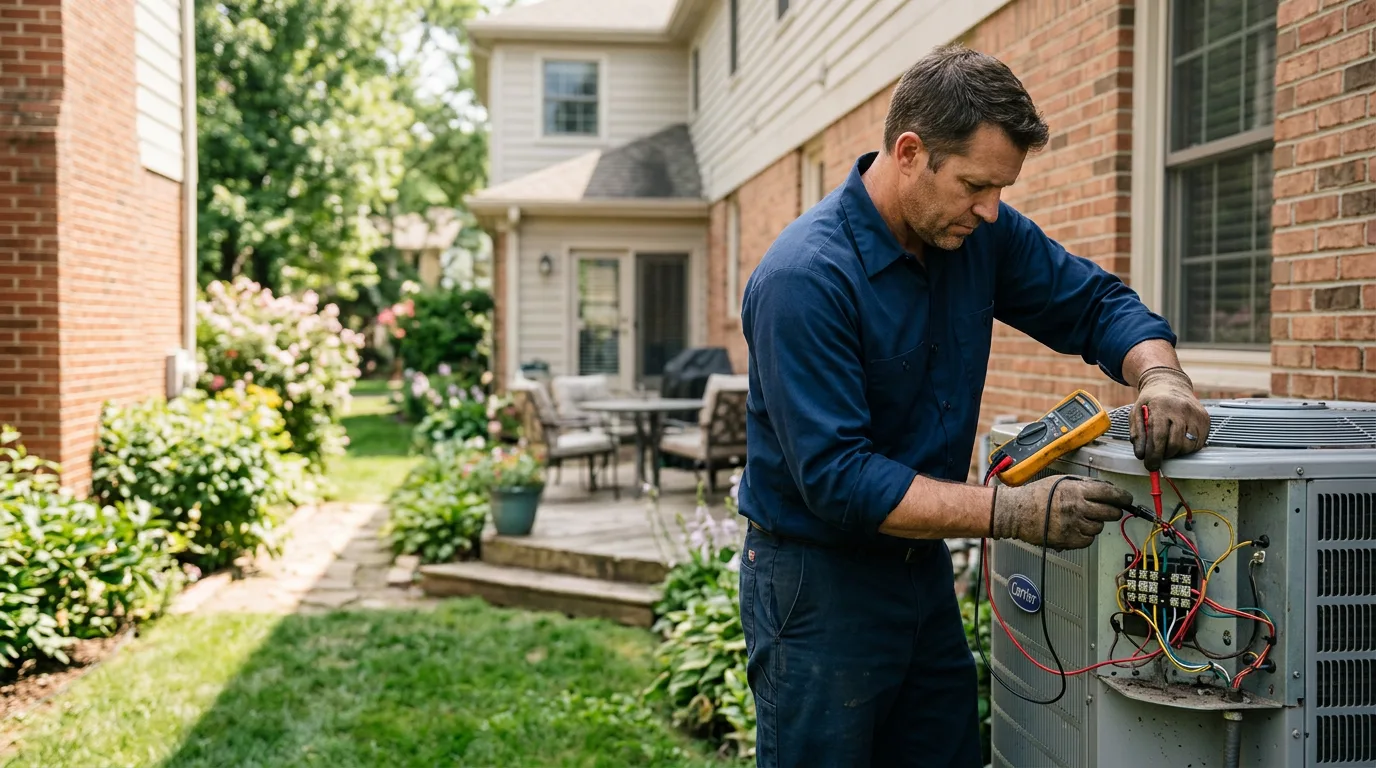 HVAC technician working near Manorville, NY
